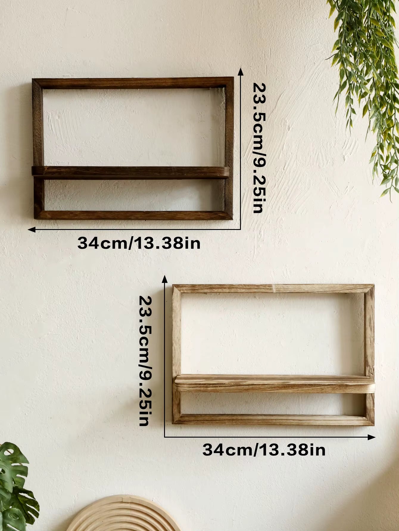 Rustic Wooden Floating Wall Shelves