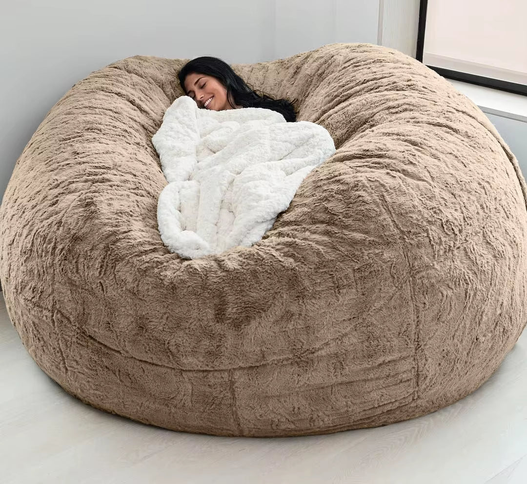 Giant Fur Bean Bag Sofa Cover