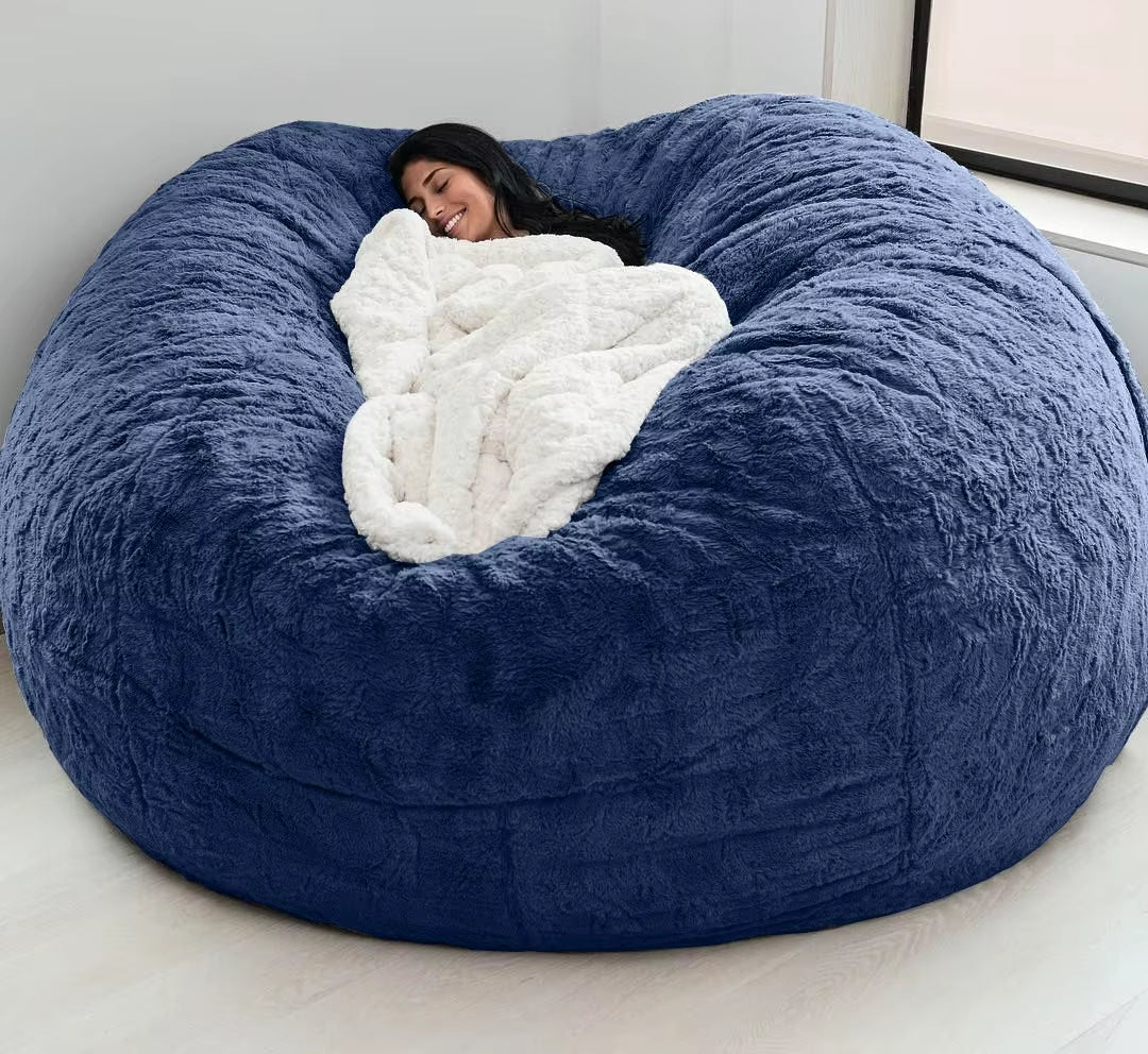 Giant Fur Bean Bag Sofa Cover