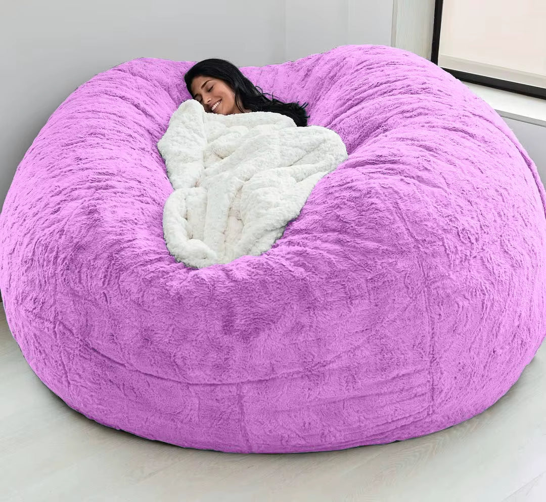 Giant Fur Bean Bag Sofa Cover