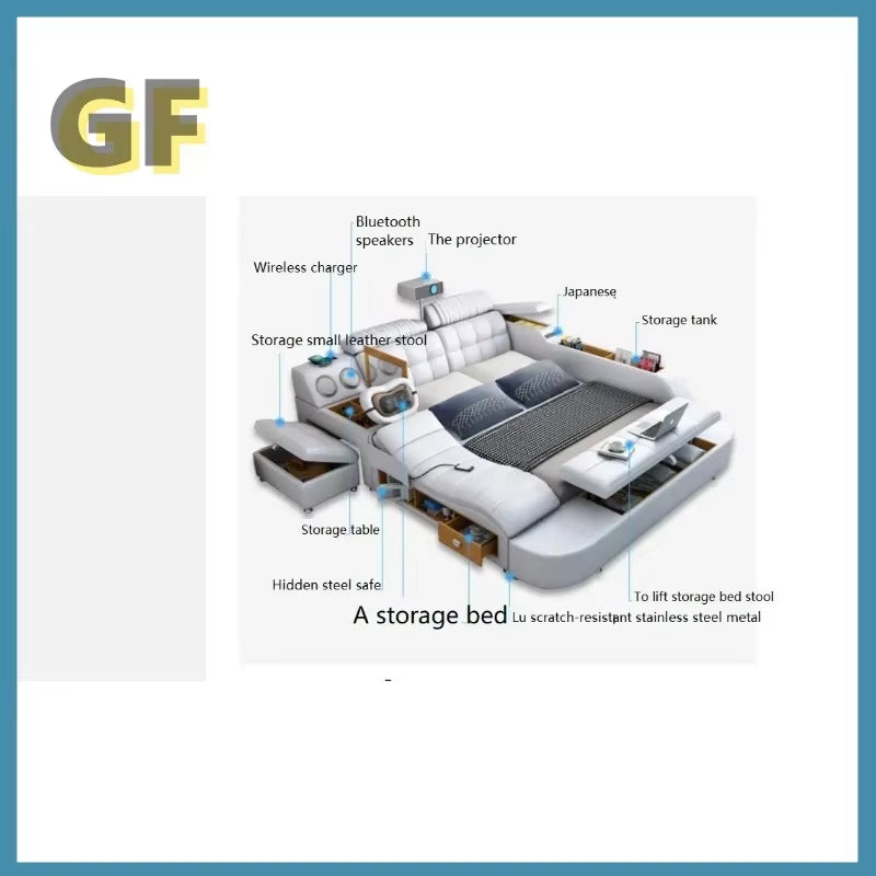 Modern Electric Massage Bed Frame