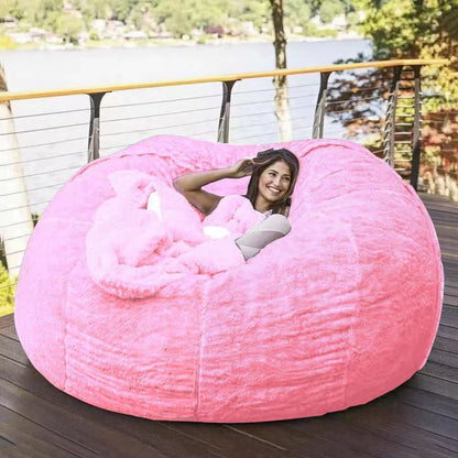 Giant Fur Bean Bag Sofa Cover