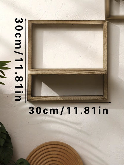 Rustic Wooden Floating Wall Shelves