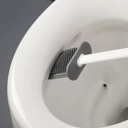 Silicone Wall-Mounted Toilet Brush Set