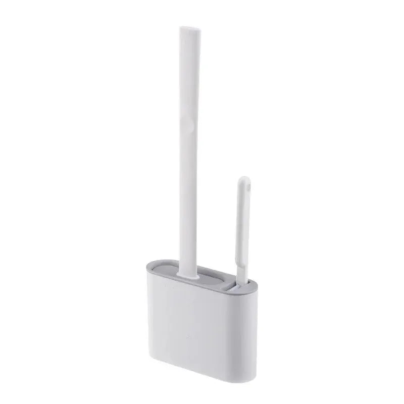 Silicone Wall-Mounted Toilet Brush Set