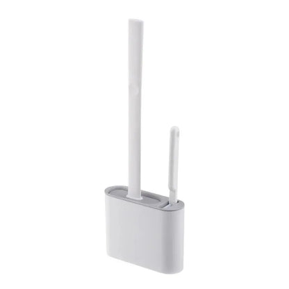 Silicone Wall-Mounted Toilet Brush Set