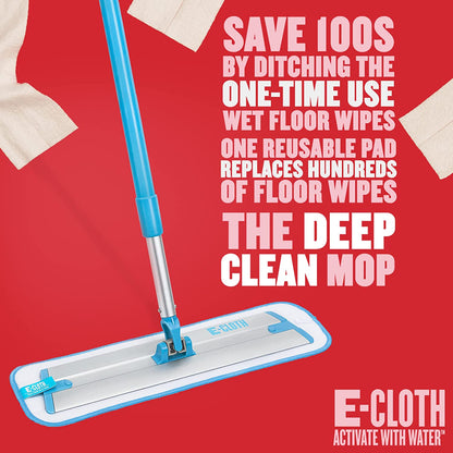 Professional Microfiber Deep Clean Mop for Hardwood, Laminate, Tile, and Stone Floors - Washable, Reusable, and Guaranteed for 100 Washes
