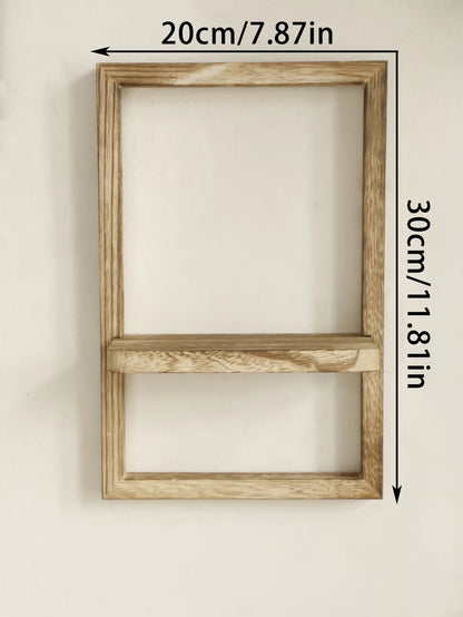 Rustic Wooden Floating Wall Shelves