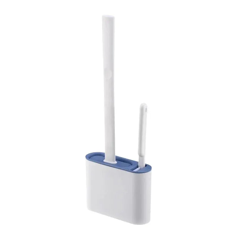 Silicone Wall-Mounted Toilet Brush Set