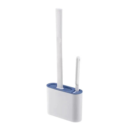 Silicone Wall-Mounted Toilet Brush Set