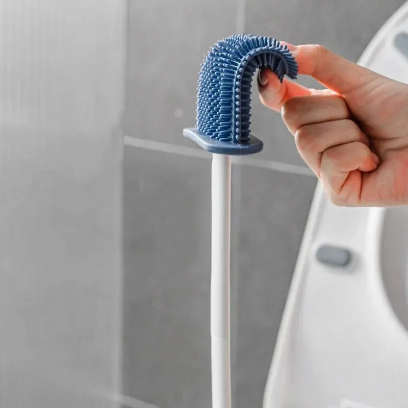 Silicone Wall-Mounted Toilet Brush Set