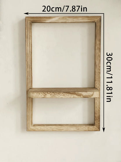 Rustic Wooden Floating Wall Shelves