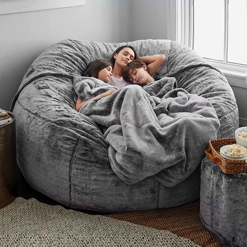 Giant Fur Bean Bag Sofa Cover