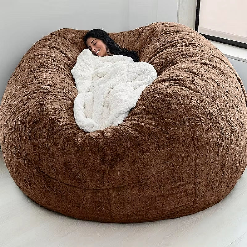 Giant Fur Bean Bag Sofa Cover