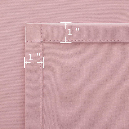Rod Pocket and Back Tab Thermal Insulated Blackout Curtains for Bedroom and Living Room, 2 Panels (52 x 95 Inches, Pink)