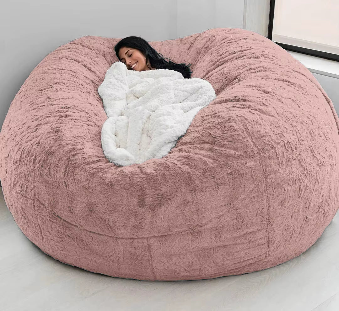 Giant Fur Bean Bag Sofa Cover